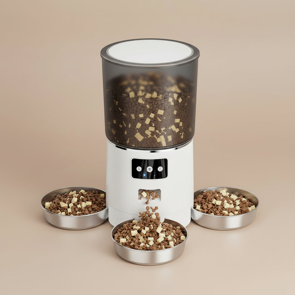 Smart Feeder with 3 Independent Bowls