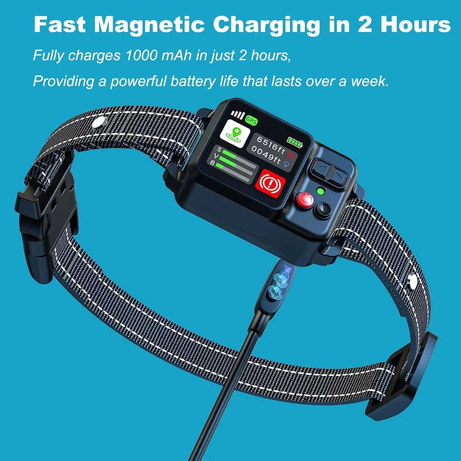 GPS Wireless Dog Fence System – Rechargeable GPS Containment Collar