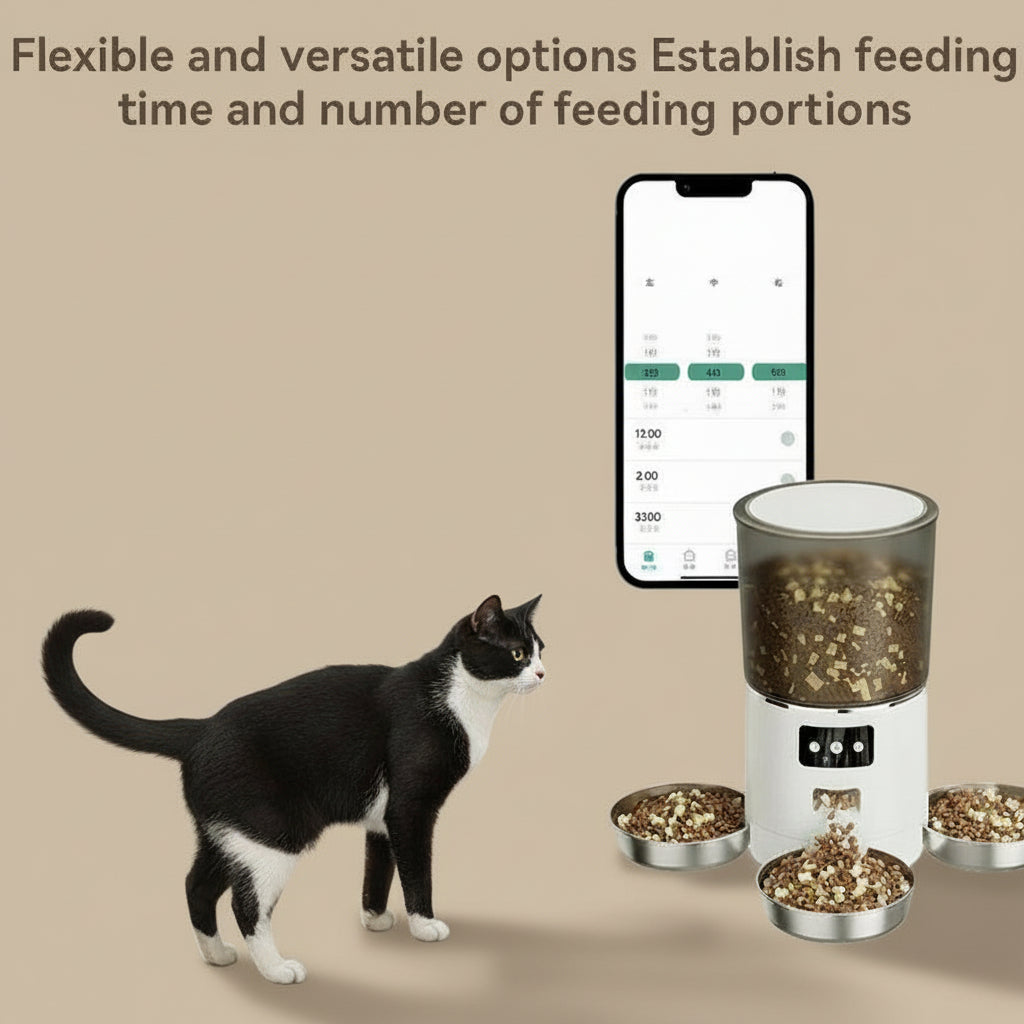 Smart Feeder with 3 Independent Bowls